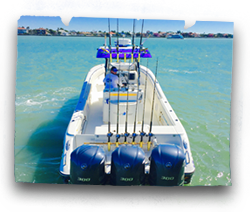 Charter boat overhead view